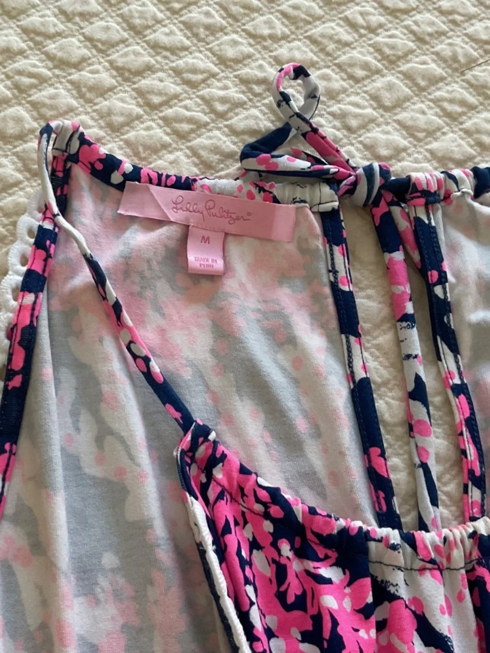 Lilly Pulitzer Gianni Halter Romper Nauti Navy Beyond The Sea - Picture 6 of 8